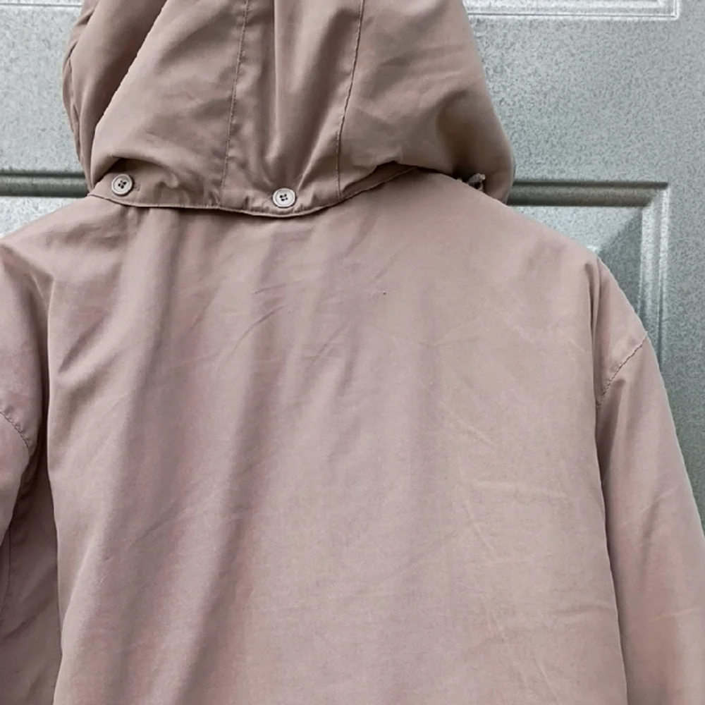 Jacqueline Ferrar Men's, Tan Hooded Lined Raincoat Size Medium